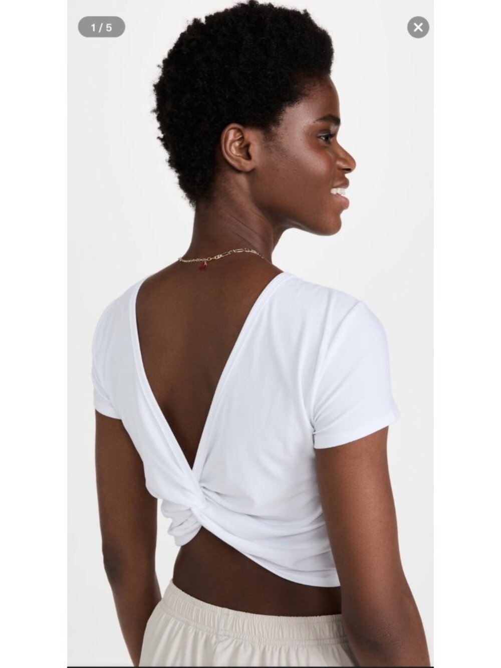 Beyond Yoga Featherweight Twist Out Tee Size S
